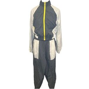 Fabletics Women's Alayia Color Block Storm Cloud Jacket & Track Pant Set Sz S